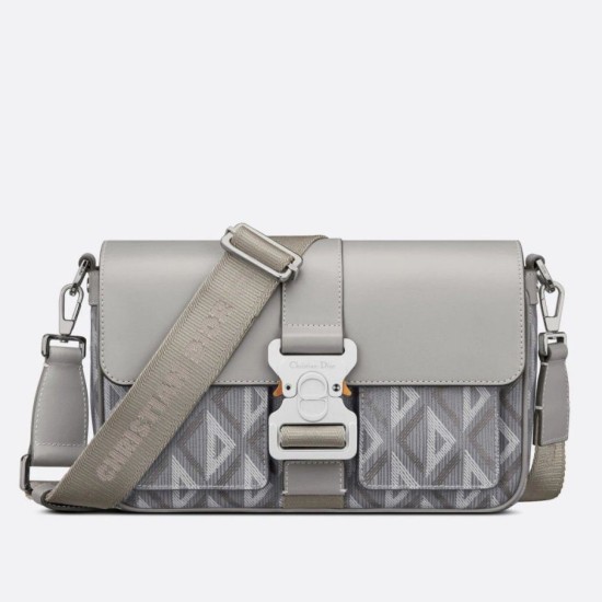 Replica Christian Dior Hit the Road Messenger Bag CD Diamond Canvas Gray Replica Christian Dior Hit the Road Messenger Bag CD Diamond Canvas Gray