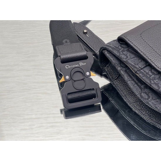 Fake Christian Dior Saddle Men Pouch Dior Oblique Jacquard Black Replica Fake Christian Dior Saddle Men Pouch Dior Oblique Jacquard Black Replica