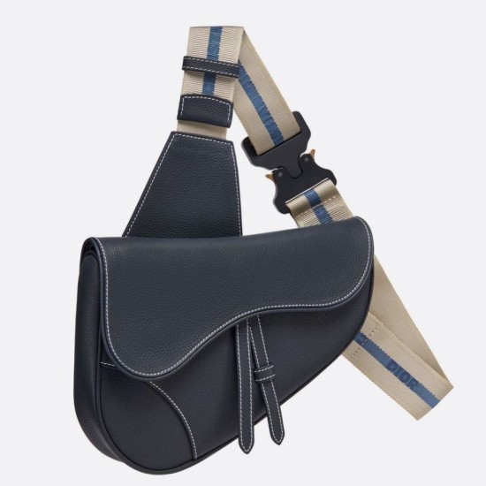 Replica Christian Dior Saddle Belt Men Bag Grained Calfskin Navy Fake Christian Dior Saddle Belt Men Bag Grained Calfskin Navy Replica