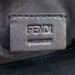 Replica Fendi Mini Baguette FF Motif Bag Black
