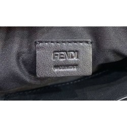 Replica Fendi Mini Baguette FF Motif Bag Black