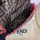 Fake Mini Baguette Bag FF Fabric With Fuchsia Trim Replica Replica Mini Baguette Bag FF Fabric With Fuchsia Trim