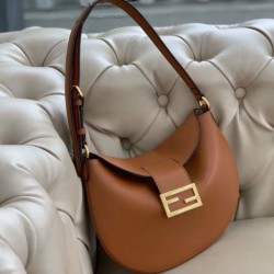 Fake Small Croissant Hobo Bag Brown Replica