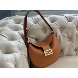 Fake Small Croissant Hobo Bag Brown Replica