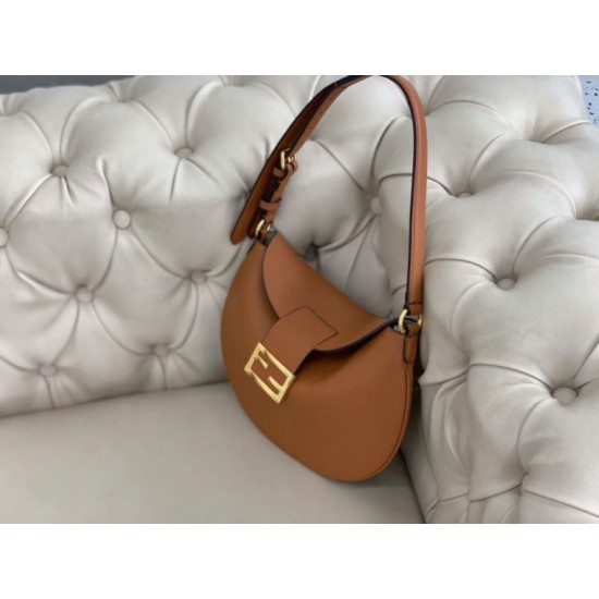 Replica Small Croissant Hobo Bag Brown Fake Small Croissant Hobo Bag Brown Replica