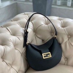 Replica Small Croissant Hobo Bag Black