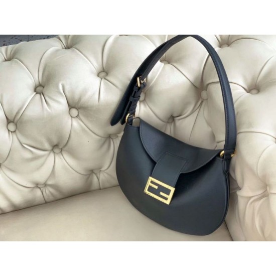Fake Small Croissant Hobo Bag Black Replica Replica Small Croissant Hobo Bag Black