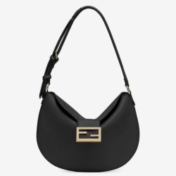Replica Small Croissant Hobo Bag Black