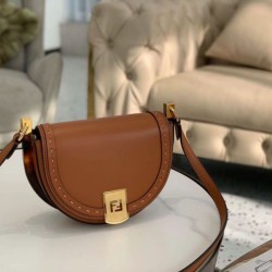 Fake Moonlight Saddle Bag Brown Replica
