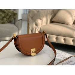 Fake Moonlight Saddle Bag Brown Replica