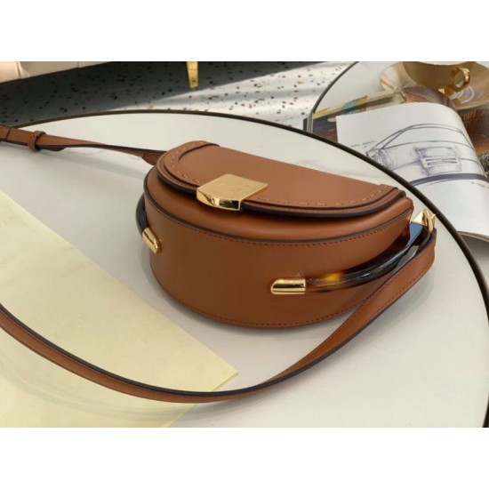 Fake Moonlight Saddle Bag Brown Replica
