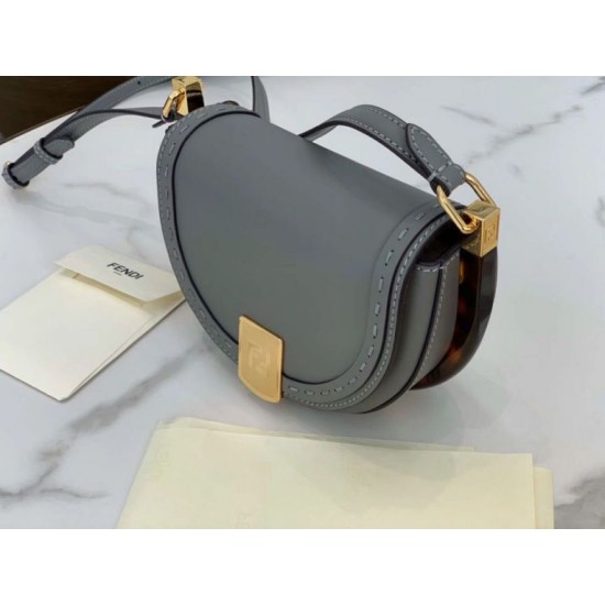 Fake Moonlight Saddle Bag Grey Replica Replica Moonlight Saddle Bag Grey