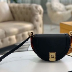 Fake Moonlight Saddle Bag Black Replica