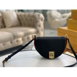 Fake Moonlight Saddle Bag Black Replica