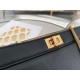 Fake Peekaboo ISeeU Pochette Bag Black Replica Replica Peekaboo ISeeU Pochette Bag Black