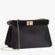 Fake Peekaboo ISeeU Pochette Bag Black Replica Replica Peekaboo ISeeU Pochette Bag Black