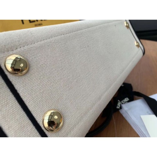 Replica Large Roma Shopper Bag In Undyed Canvas