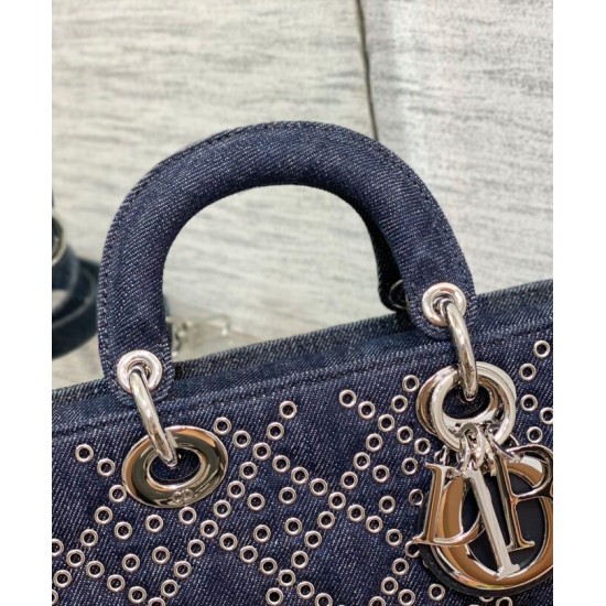 Fake Christian Dior Lady D-Joy Bag Dark Blue Replica Fake Christian Dior Lady D-Joy Bag Dark Blue Replica