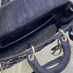 Fake Christian Dior Lady D-Joy Bag Dark Blue Replica