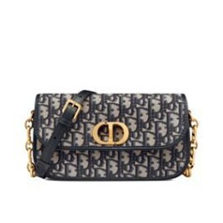 Fake Christian Dior 30 Montaigne Avenue Bag Dark Blue Replica