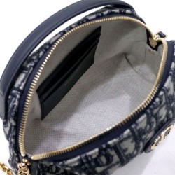 Replica Christian Dior Mini 30 Montaigne D-Cosy Bag Dark Blue