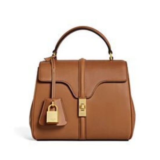 Replica Celine Mini 16 Bag Natural Calfskin Coffee Fake Celine Mini 16 Bag Natural Calfskin Coffee Replica