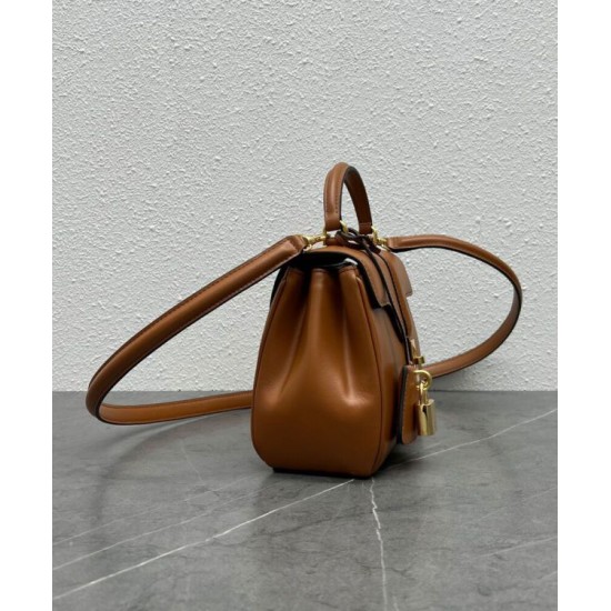 Replica Celine Mini 16 Bag Natural Calfskin Coffee Fake Celine Mini 16 Bag Natural Calfskin Coffee Replica