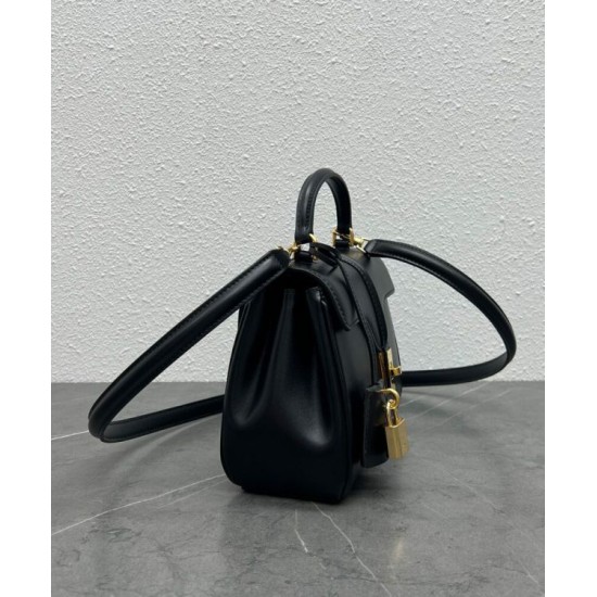 Replica Celine Mini 16 Bag Natural Calfskin Black Replica Celine Mini 16 Bag Natural Calfskin Black