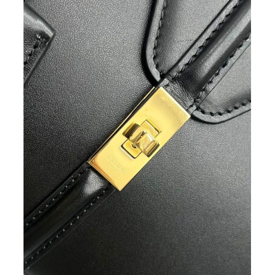 Replica Celine Mini 16 Bag Natural Calfskin Black Replica Celine Mini 16 Bag Natural Calfskin Black