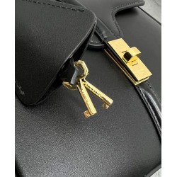 Replica Celine Mini 16 Bag Natural Calfskin Black Replica Celine Mini 16 Bag Natural Calfskin Black