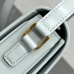 Fake Celine Teen Triomphe Bag Shiny Calfskin Blue Replica