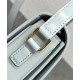 Fake Celine Teen Triomphe Bag Shiny Calfskin Blue Replica