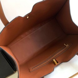 Fake Celine Cabas 16 Bag Smooth Calfskin Coffee Replica