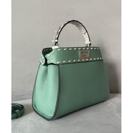 Fake Peekaboo ISeeU Small 8BN327 Bag Green Replica Replica Peekaboo ISeeU Small 8BN327 Bag Green