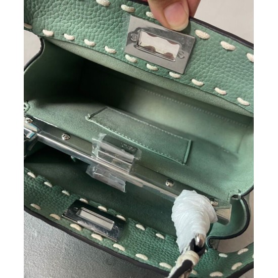 Fake Peekaboo ISeeU Small 8BN327 Bag Green Replica Replica Peekaboo ISeeU Small 8BN327 Bag Green
