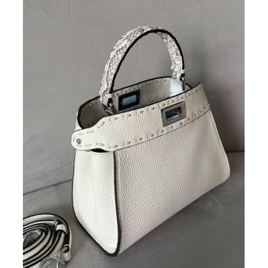 Replica Peekaboo ISeeU Small 8BN327 Bag White Replica Peekaboo ISeeU Small 8BN327 Bag White