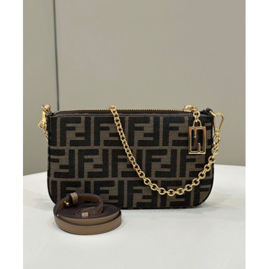Fake Baguette Pouch 8BS073 Bag Coffee Replica