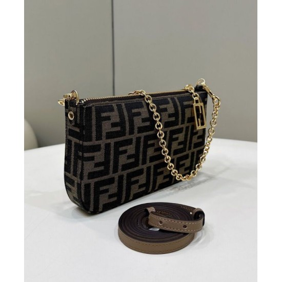Fake Baguette Pouch 8BS073 Bag Coffee Replica