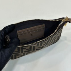 Fake Baguette Pouch 8BS073 Bag Coffee Replica