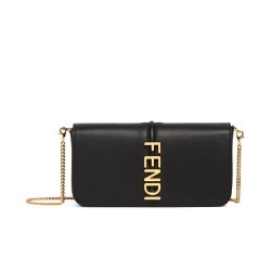 Replica Fgraphy Wallet On Chain 8BS076 Black
