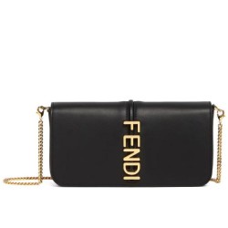 Replica Fgraphy Wallet On Chain 8BS076 Black