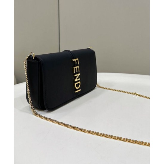 Replica Fgraphy Wallet On Chain 8BS076 Black
