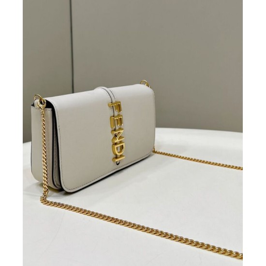 Replica Fgraphy Wallet On Chain 8BS076 Cream