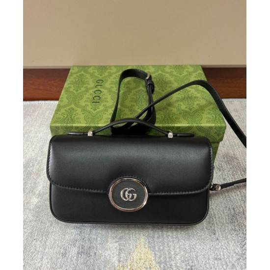 Fake Gucci Petite GG Mini Shoulder Bag 739722 Black Replica Replica Gucci Petite GG Mini Shoulder Bag 739722 Black