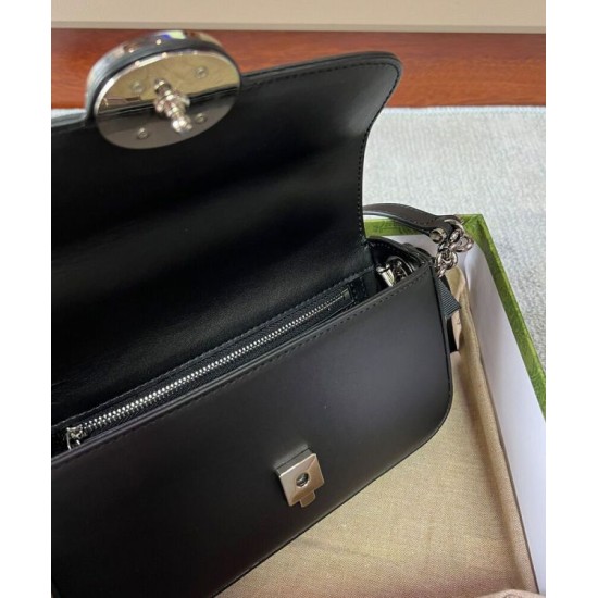 Fake Gucci Petite GG Mini Shoulder Bag 739722 Black Replica Replica Gucci Petite GG Mini Shoulder Bag 739722 Black