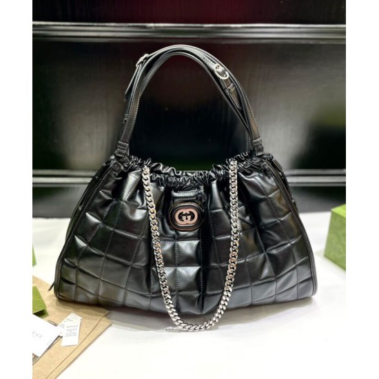Replica Gucci Deco Medium Tote Bag 746210 Black