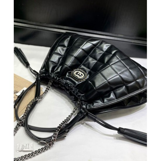 Replica Gucci Deco Medium Tote Bag 746210 Black