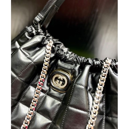 Replica Gucci Deco Medium Tote Bag 746210 Black