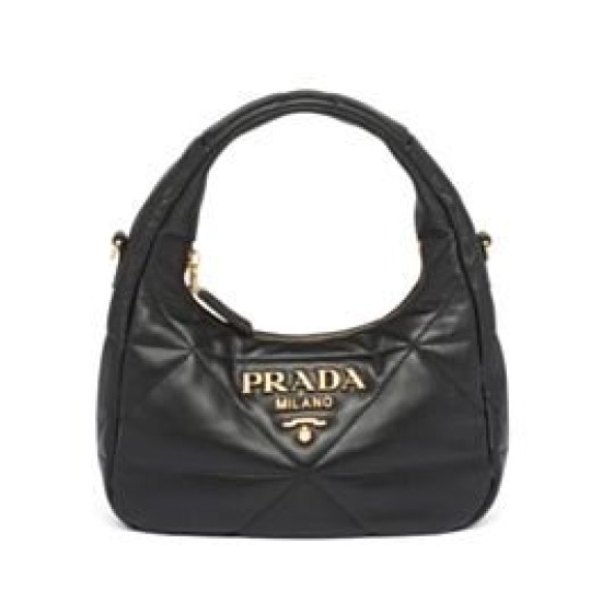 Fake Prada Nappa-leather Mini Bag With Topstitching 1BA384 Black Replica Replica Prada Nappa-leather Mini Bag With Topstitching 1BA384 Black