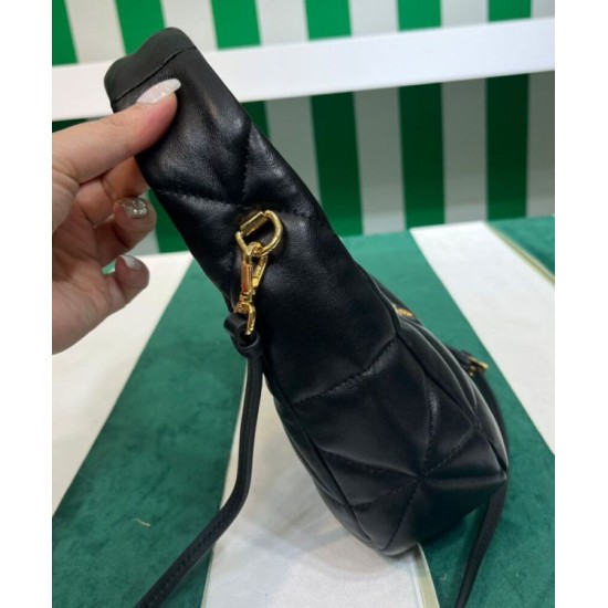 Fake Prada Nappa-leather Mini Bag With Topstitching 1BA384 Black Replica Replica Prada Nappa-leather Mini Bag With Topstitching 1BA384 Black